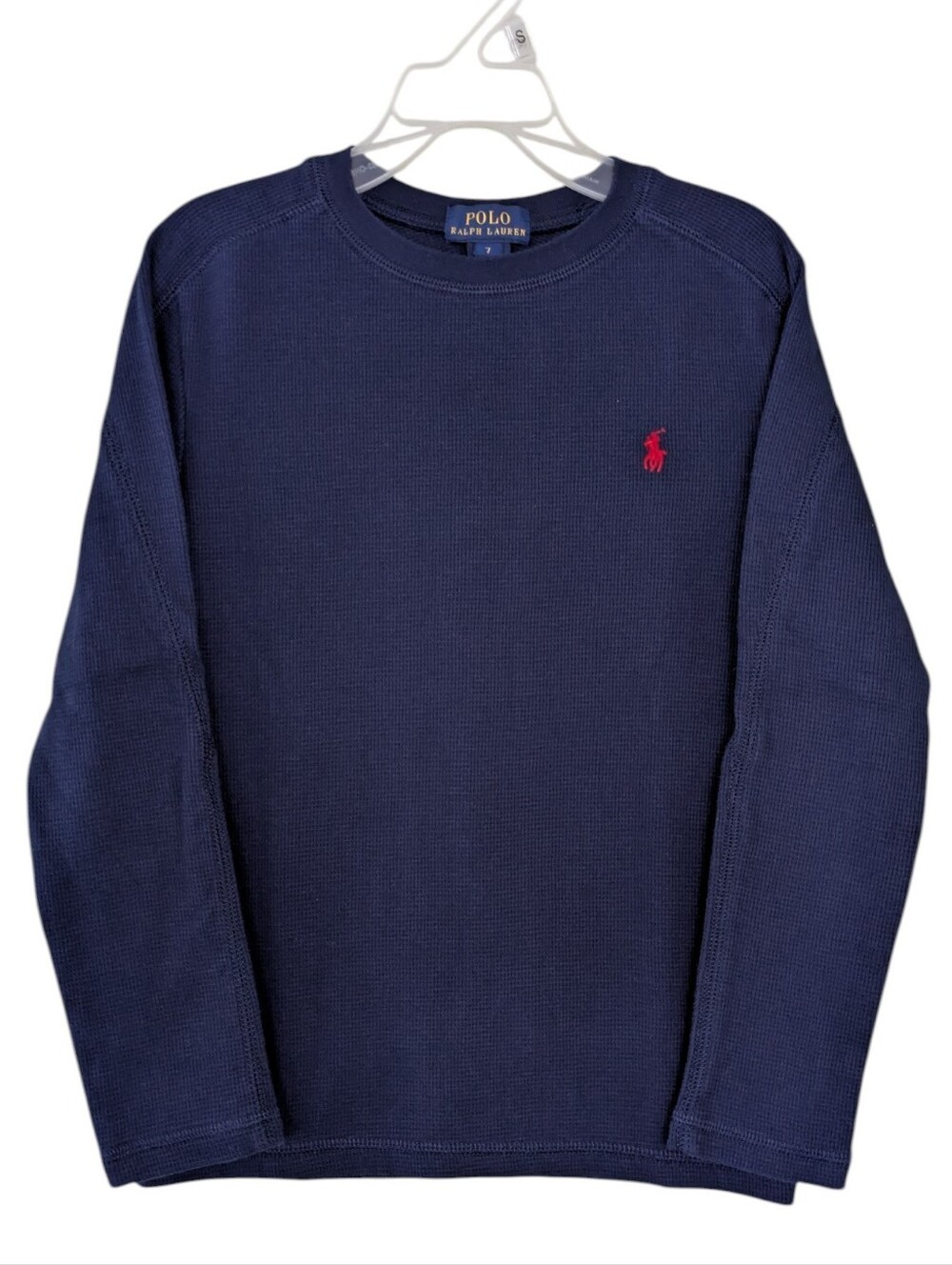 Polo Ralph Lauren Boys' Thermal Tee Navy Blue